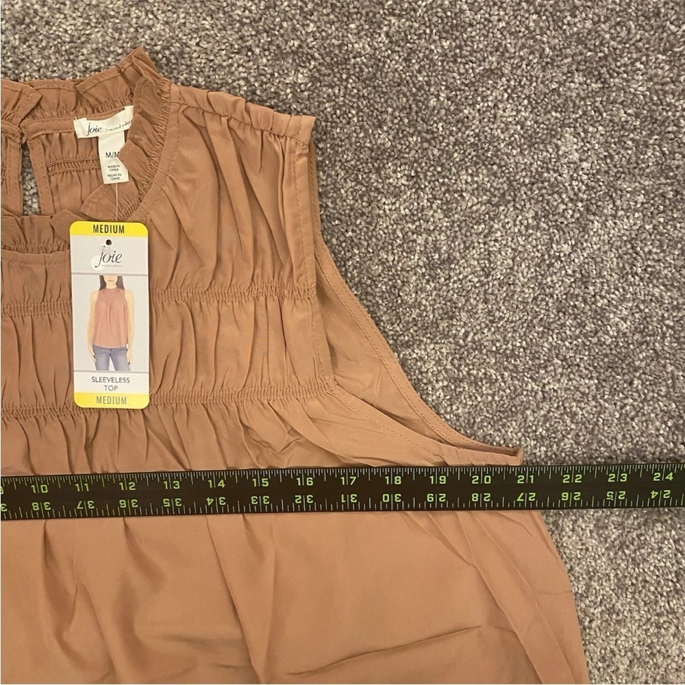 JOIE Limited Edition Womens Sleeveless Top Ruffled Neck Size M - Medium NWT $198 - Picture 9 of 16